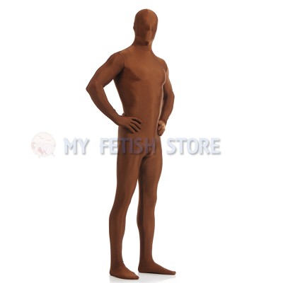 Full Body champagne Lycra Spandex Bodysuit Solid Color Zentai  suit Halloween Fancy Dress Costume 